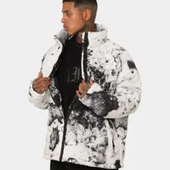 Saint Morta Acid Puffer Jacket White/Grey/Black -Nuvora Fit Sales 02042982 YW164 mens 0060