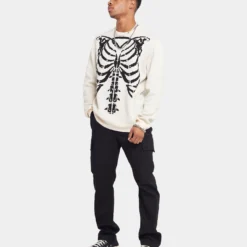 XXIII Isaac Knit Skeleton Sweater Black/White -Nuvora Fit Sales 02043165 YB012 mens 0020