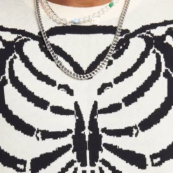 XXIII Isaac Knit Skeleton Sweater Black/White -Nuvora Fit Sales 02043165 YB012 mens 0030