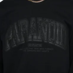Rats Get Fat Paranoid Crewneck Black 10 Rats Get Fat Paranoid Crewneck Black -Nuvora Fit Sales 02043224 YB001 mens 0030