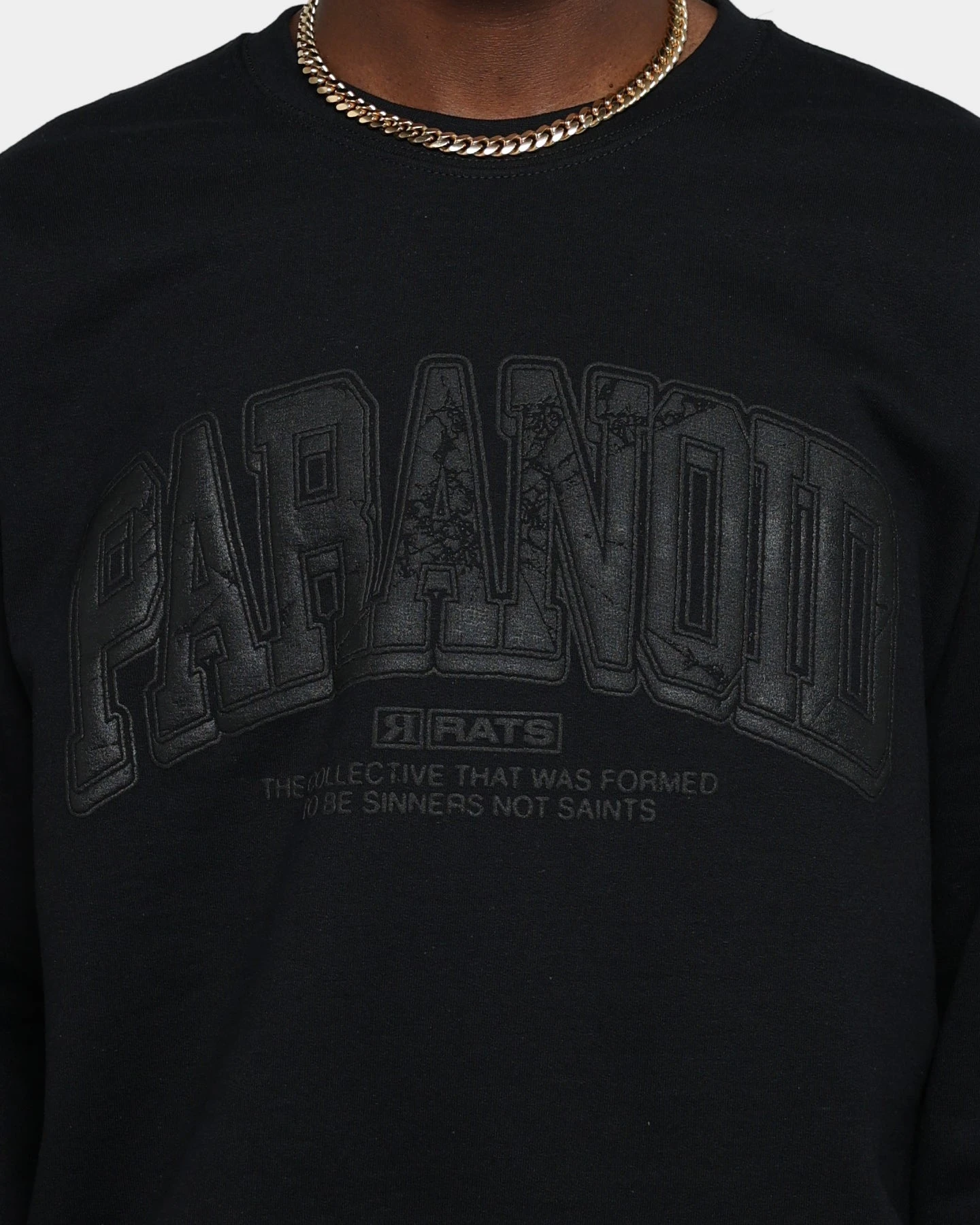 Rats Get Fat Paranoid Crewneck Black 5 Rats Get Fat Paranoid Crewneck Black - Image 3