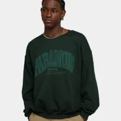 Rats Get Rat Paranoid Crewneck Military Green