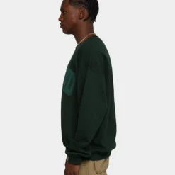 Rats Get Rat Paranoid Crewneck Military Green -Nuvora Fit Sales 02043224 YM093 mens 0060