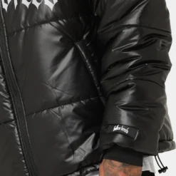 Fallen Breed Logo Puffer Jacket Black -Nuvora Fit Sales 02043238 YB001 mens 00110