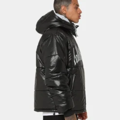 Fallen Breed Logo Puffer Jacket Black -Nuvora Fit Sales 02043238 YB001 mens 0070