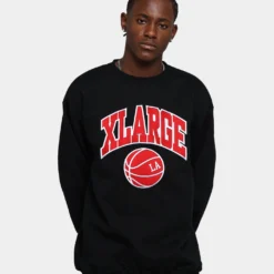 X-Large College Logo Crewneck Black