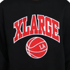 X-Large College Logo Crewneck Black -Nuvora Fit Sales 02043246 YB001 mens 0030