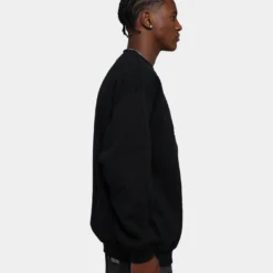 X-Large College Logo Crewneck Black -Nuvora Fit Sales 02043246 YB001 mens 0050