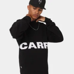 Carré Statement Knitted Sweater Black