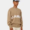 Carré Statement Knitted Sweater Stone 1 Carré Statement Knitted Sweater Stone -Nuvora Fit Sales 02043340 YS400 mens 0010