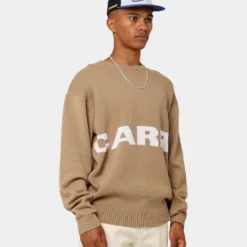 Carré Statement Knitted Sweater Stone