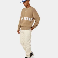 Carré Statement Knitted Sweater Stone 13 Carré Statement Knitted Sweater Stone -Nuvora Fit Sales 02043340 YS400 mens 0020