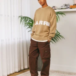 Carré Statement Knitted Sweater Stone 15 Carré Statement Knitted Sweater Stone -Nuvora Fit Sales 02043340 YS400 mens 0035jpg