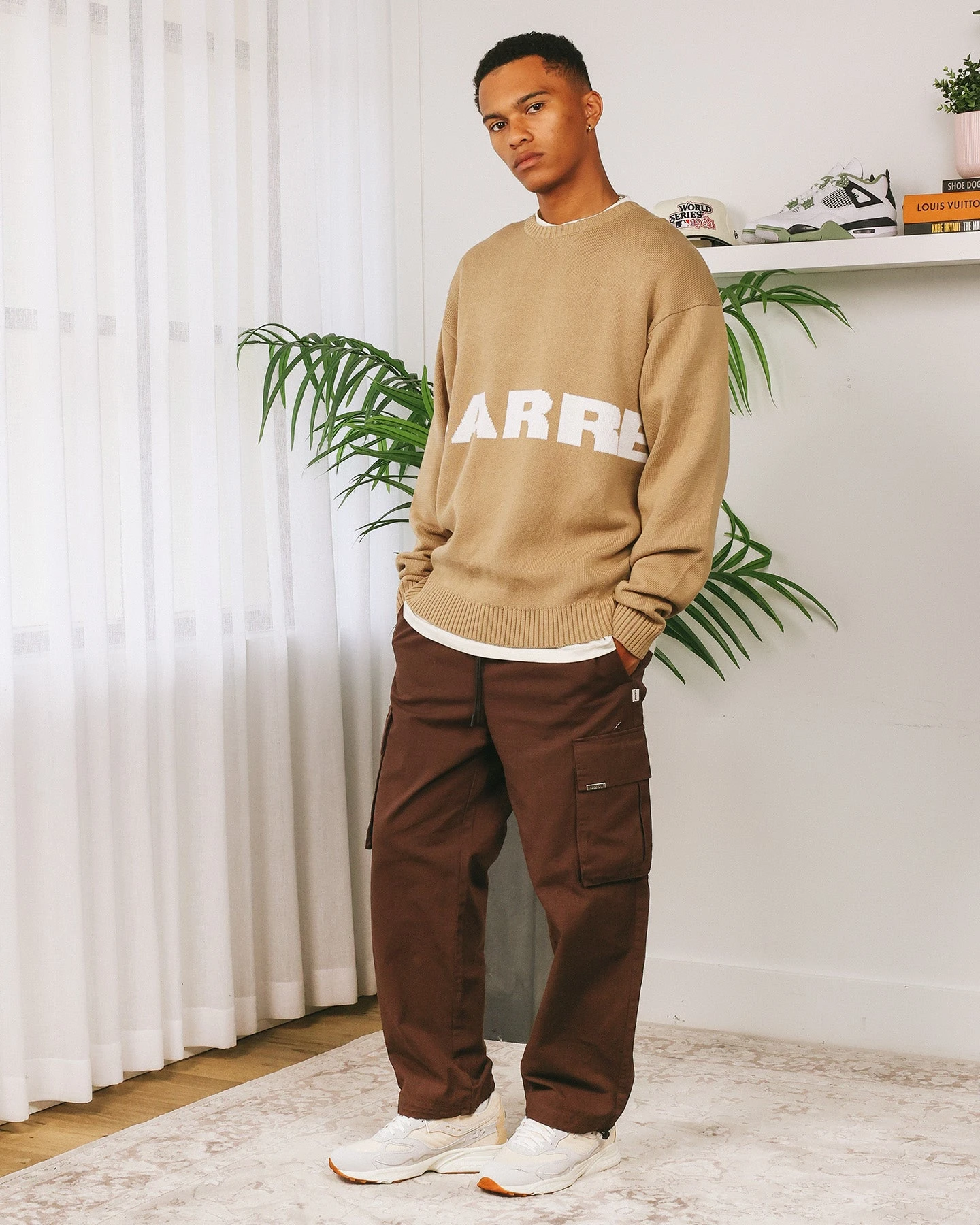 Carré Statement Knitted Sweater Stone 7 Carré Statement Knitted Sweater Stone - Image 5