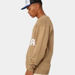 Carré Statement Knitted Sweater Stone 18 Carré Statement Knitted Sweater Stone -Nuvora Fit Sales 02043340 YS400 mens 0060