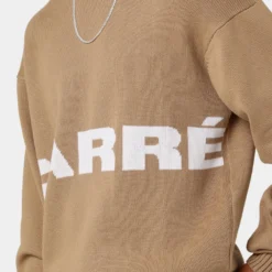 Carré Statement Knitted Sweater Stone 19 Carré Statement Knitted Sweater Stone -Nuvora Fit Sales 02043340 YS400 mens 0070