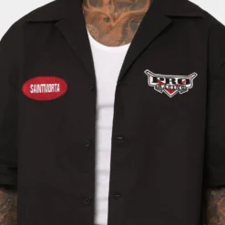 Saint Morta Pro Racing Mechanic Shirt Black -Nuvora Fit Sales 02043341 YB001 mens 0040
