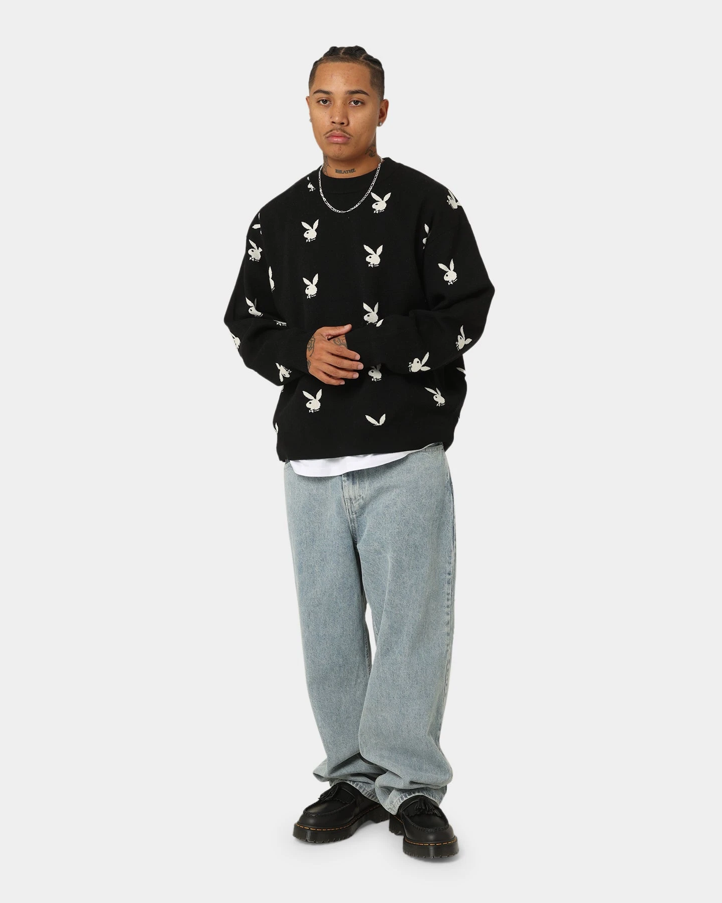 Playboy By CK Bunny Knit Sweater Black 4 Playboy By CK Bunny Knit Sweater Black - Image 2