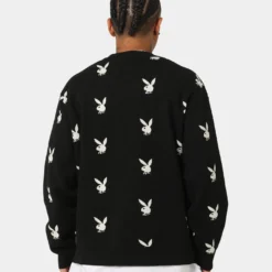 Playboy By CK Bunny Knit Sweater Black 12 Playboy By CK Bunny Knit Sweater Black -Nuvora Fit Sales 02043357 YB001 mens 0040