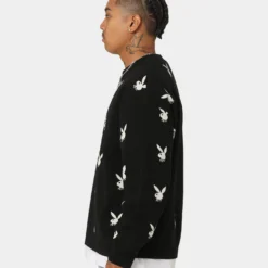 Playboy By CK Bunny Knit Sweater Black 14 Playboy By CK Bunny Knit Sweater Black -Nuvora Fit Sales 02043357 YB001 mens 0060
