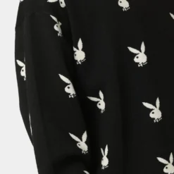 Playboy By CK Bunny Knit Sweater Black 15 Playboy By CK Bunny Knit Sweater Black -Nuvora Fit Sales 02043357 YB001 mens 0070