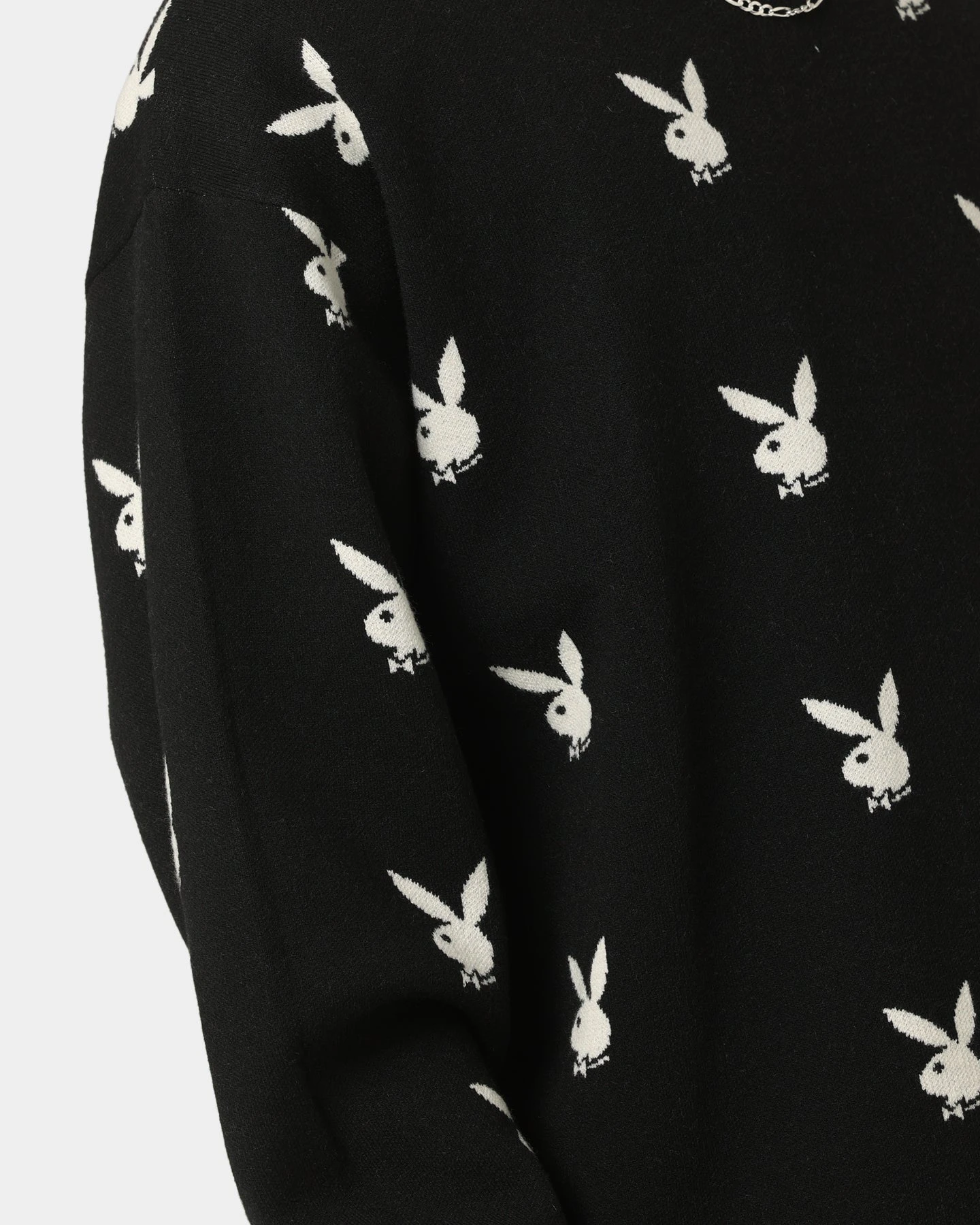 Playboy By CK Bunny Knit Sweater Black 9 Playboy By CK Bunny Knit Sweater Black - Image 7