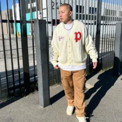 Loiter Spider Cardigan Cream -Nuvora Fit Sales 02043428 YC600 mens 0025