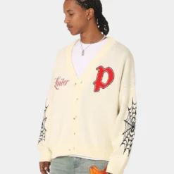 Loiter Spider Cardigan Cream -Nuvora Fit Sales 02043428 YC600 mens 0070