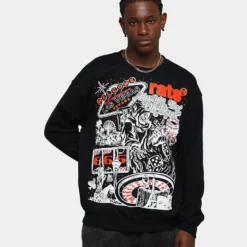 Rats Get Fat Bet On Black Crewneck Black