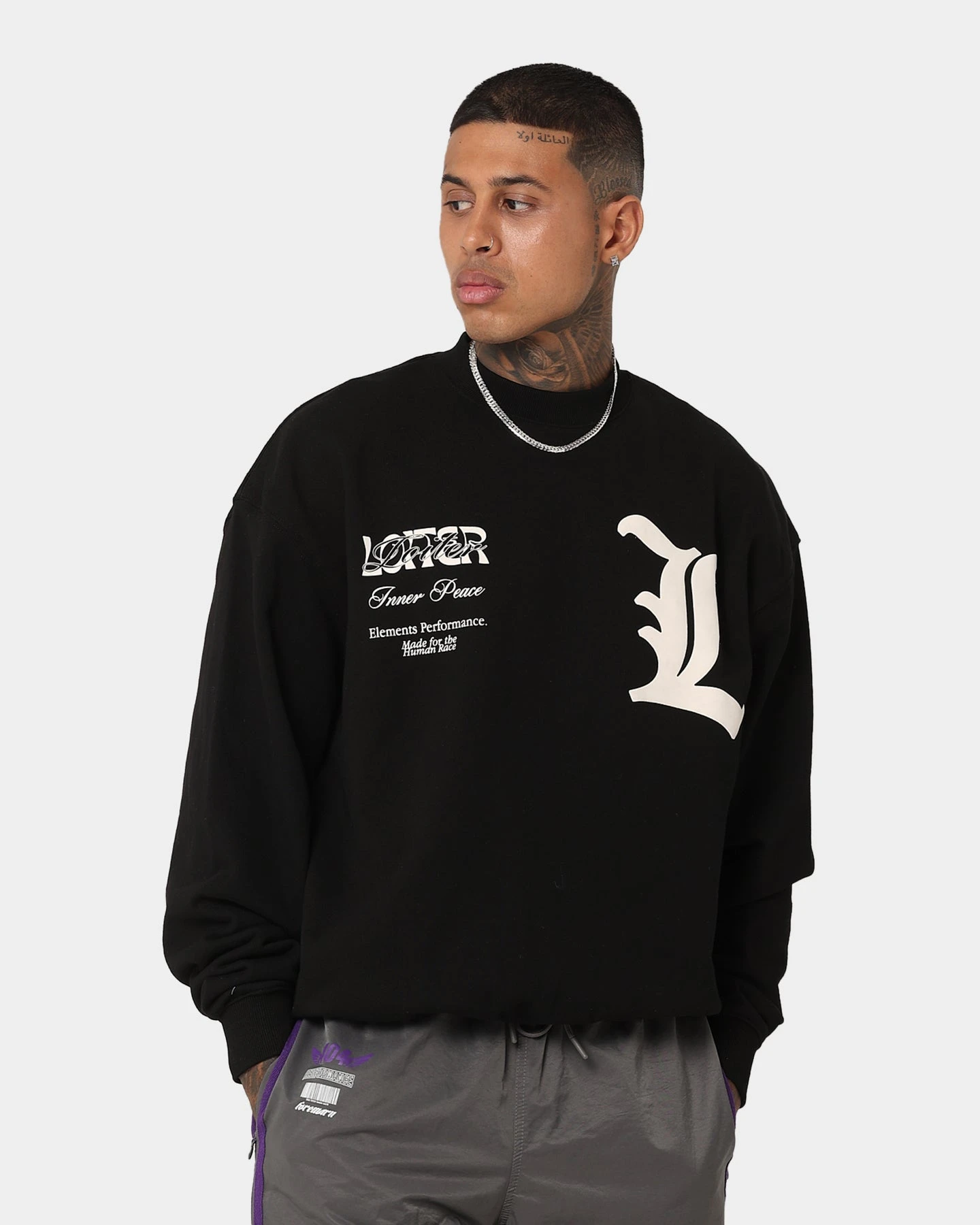 Loiter Art Studio Crewneck Black 4 Loiter Art Studio Crewneck Black - Image 2