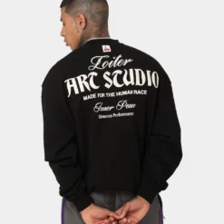 Loiter Art Studio Crewneck Black 13 Loiter Art Studio Crewneck Black -Nuvora Fit Sales 02043434 YB001 mens 0020