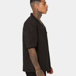 Saint Morta Gothic Bowling Shirt Black -Nuvora Fit Sales 02043469 YB001 mens 0060