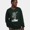Rats Get Fat Ratman Crewneck Forest Green -Nuvora Fit Sales 02043576 YF006 mens 0010