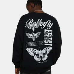 Goat Crew Butterfly Effect Vintage Crewneck Black Wash
