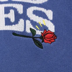 Pas De Mer Hard Times Knit Crewneck Blue -Nuvora Fit Sales 02043749 YX001 mens 0070