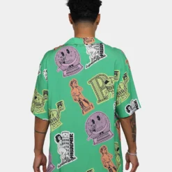 Pas De Mer Souvenir Shirt Green -Nuvora Fit Sales 02043755 YG600 mens 0040