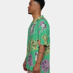 Pas De Mer Souvenir Shirt Green -Nuvora Fit Sales 02043755 YG600 mens 0060