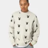 Playboy By CK Bunny Knit Sweater V2 Off White 2 Playboy By CK Bunny Knit Sweater V2 Off White -Nuvora Fit Sales 02044055 YO007 mens 0010