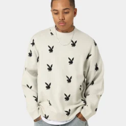 Playboy By CK Bunny Knit Sweater V2 Off White