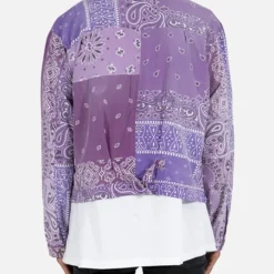 MNML Bandana Trucker Shirt Purple -Nuvora Fit Sales 02044061 YP200 mens 0040