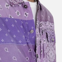 MNML Bandana Trucker Shirt Purple -Nuvora Fit Sales 02044061 YP200 mens 0050