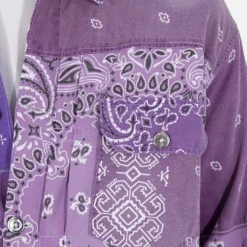 MNML Bandana Trucker Shirt Purple -Nuvora Fit Sales 02044061 YP200 mens 0060