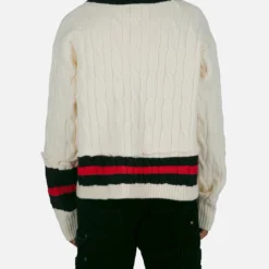 MNML Classic V Neck Sweater Off White -Nuvora Fit Sales 02044458 YO007 mens 000040