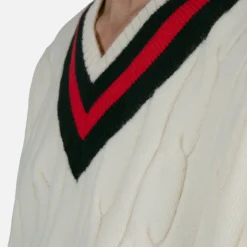 MNML Classic V Neck Sweater Off White -Nuvora Fit Sales 02044458 YO007 mens 000060