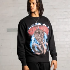 Saint Morta Cobra Crewneck Black