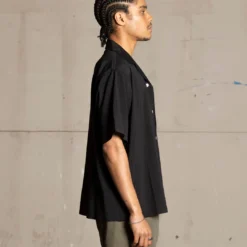 Saint Morta Villa Short Sleeve Shirt Black -Nuvora Fit Sales 02044599 YB001 mens 000050