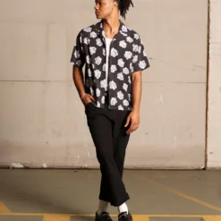 Saint Morta Vintage Rose Short Sleeve Shirt Black 14 Saint Morta Vintage Rose Short Sleeve Shirt Black -Nuvora Fit Sales 02044600 YB001 mens 0020