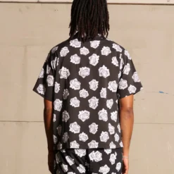 Saint Morta Vintage Rose Short Sleeve Shirt Black 16 Saint Morta Vintage Rose Short Sleeve Shirt Black -Nuvora Fit Sales 02044600 YB001 mens 0040