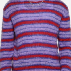 MNML Striped Mohair Sweater Purple 11 MNML Striped Mohair Sweater Purple -Nuvora Fit Sales 02044644 YP200 mens 0030
