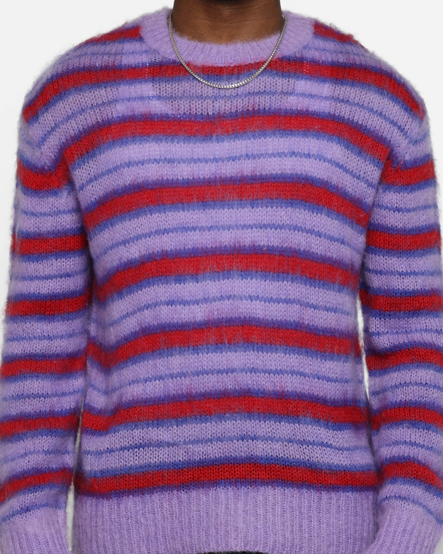 MNML Striped Mohair Sweater Purple 5 MNML Striped Mohair Sweater Purple - Image 3